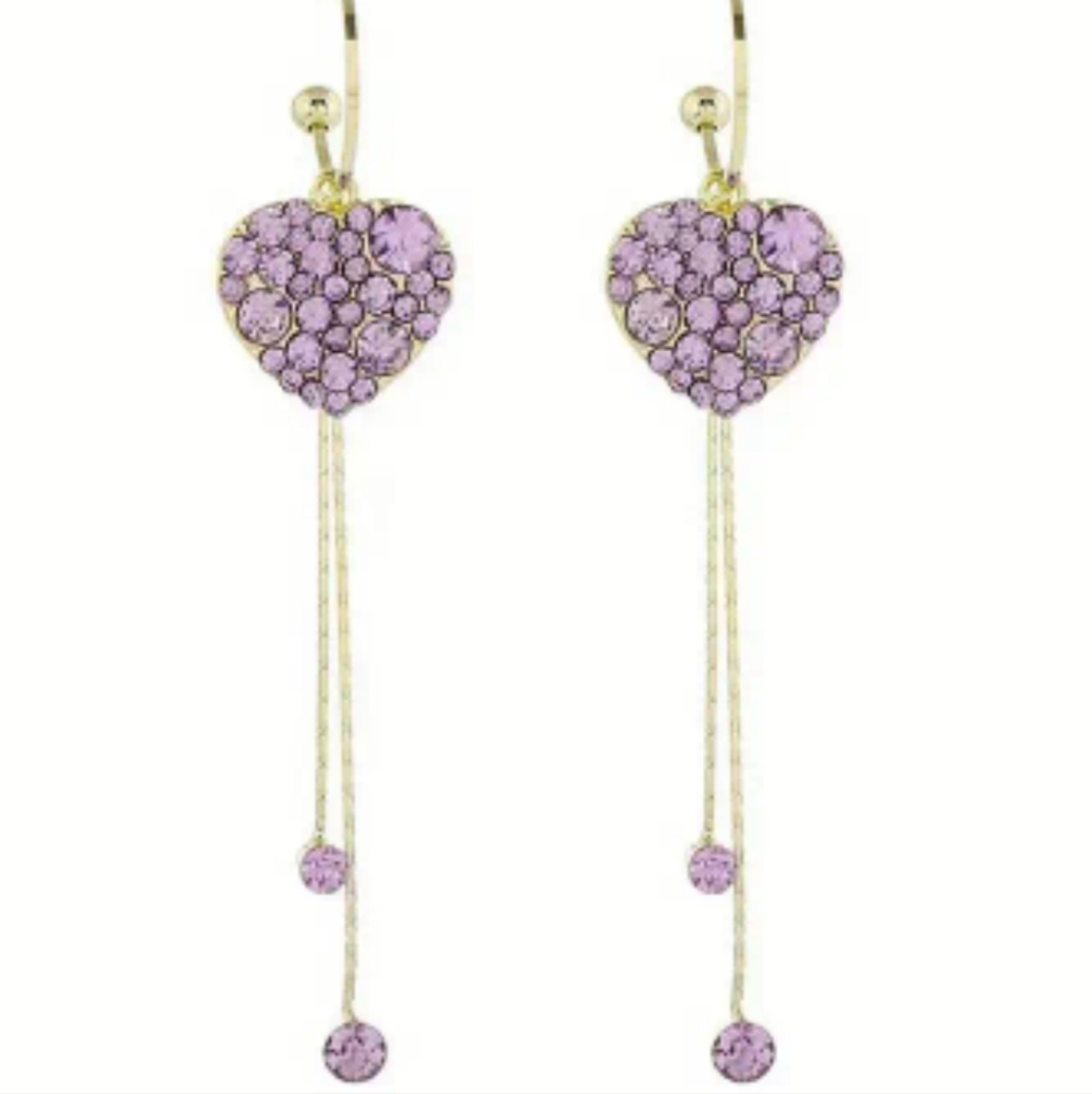 Womans pink crystal earrings